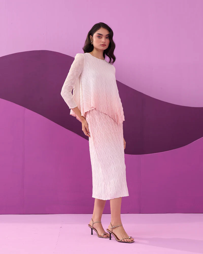 PINK CLAREY SKIRT SET