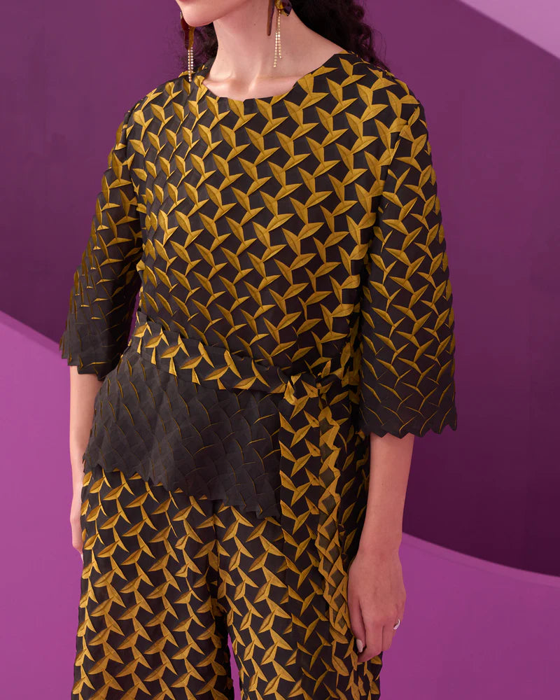 YELLOW EDITA COORD SET