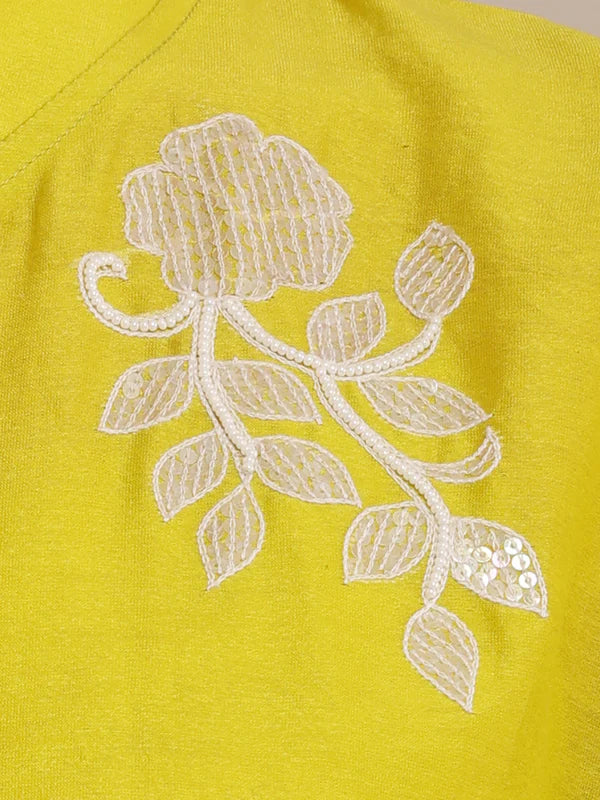 WHITE FLORAL LIME TOP & PANT