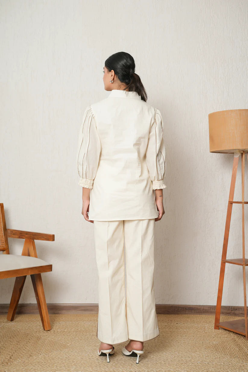 Structured Ivory Co-Ord Set