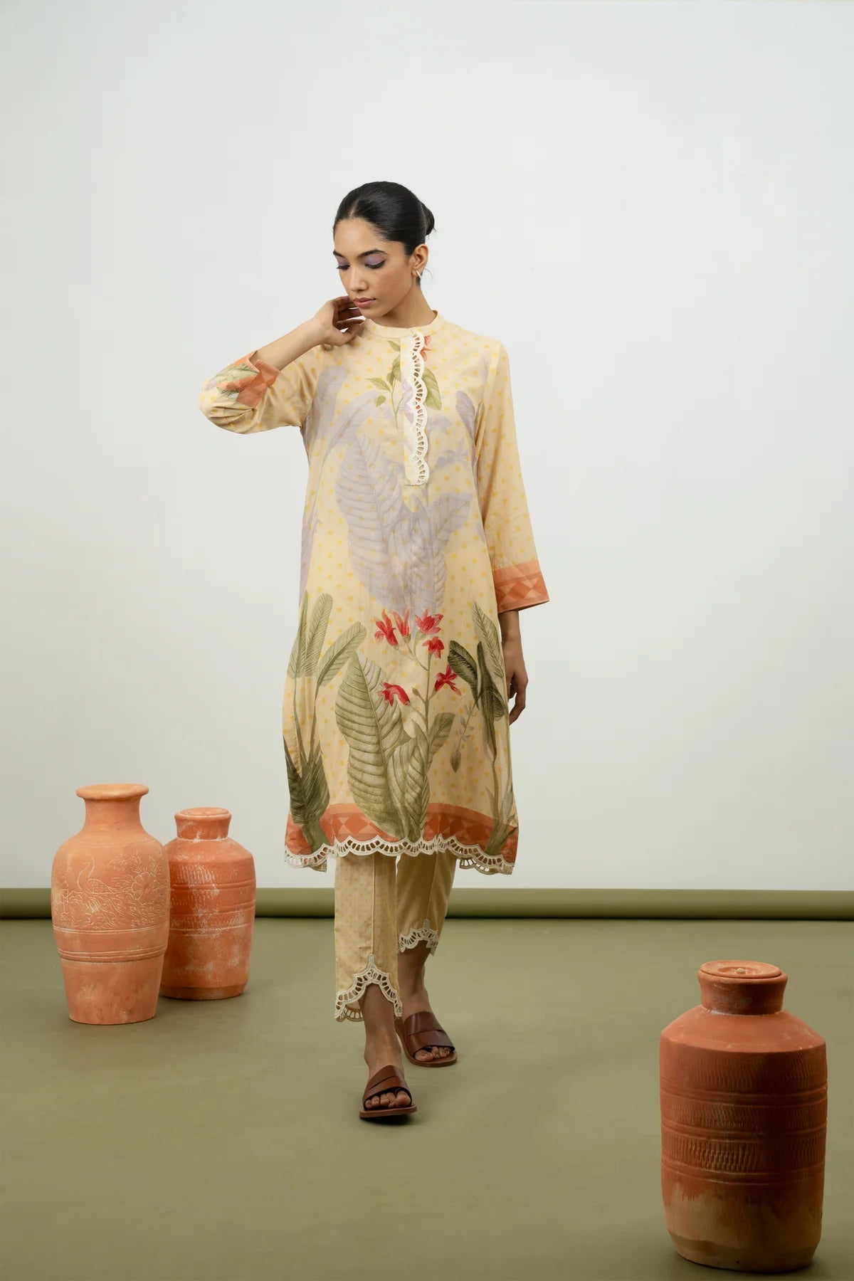 Cypress Kurta Set (Lemon)