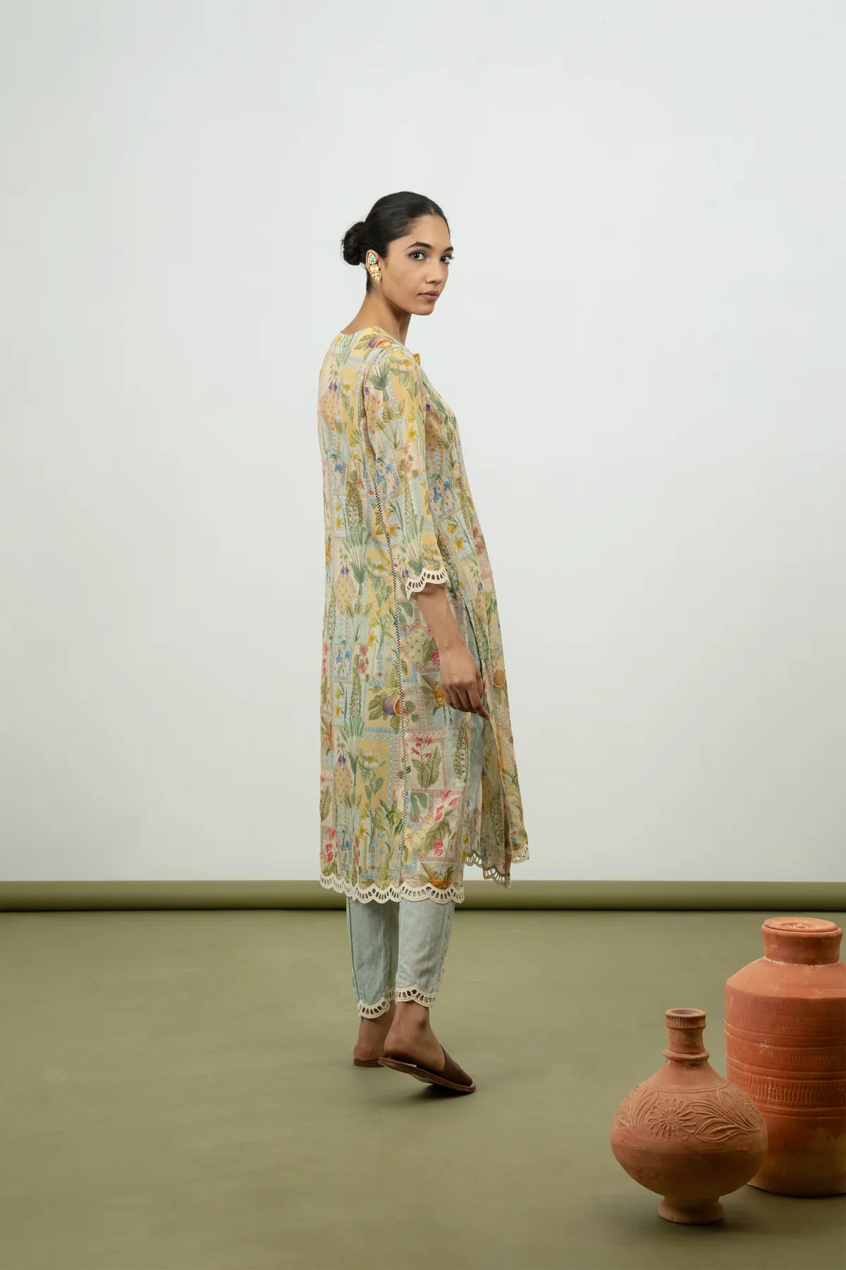 Fig Kurta Set (Sky)