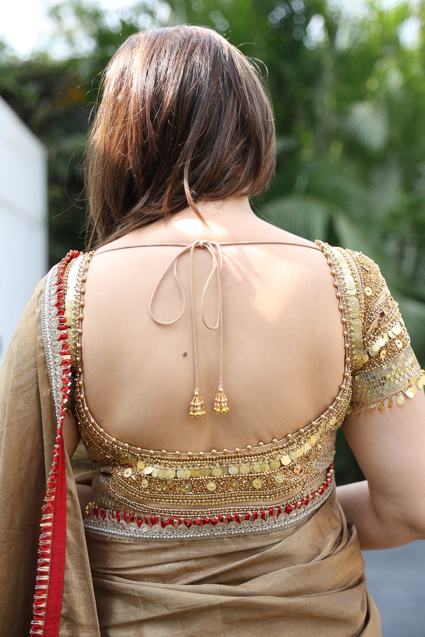 GOLDEN COINS & SEQUINS BLOUSE