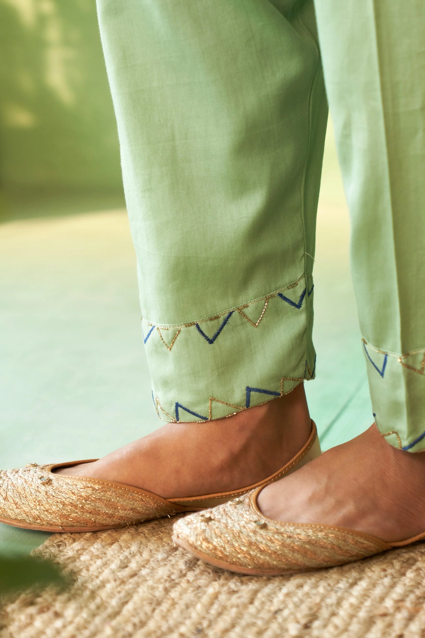 Tea Green Short Kurta Set