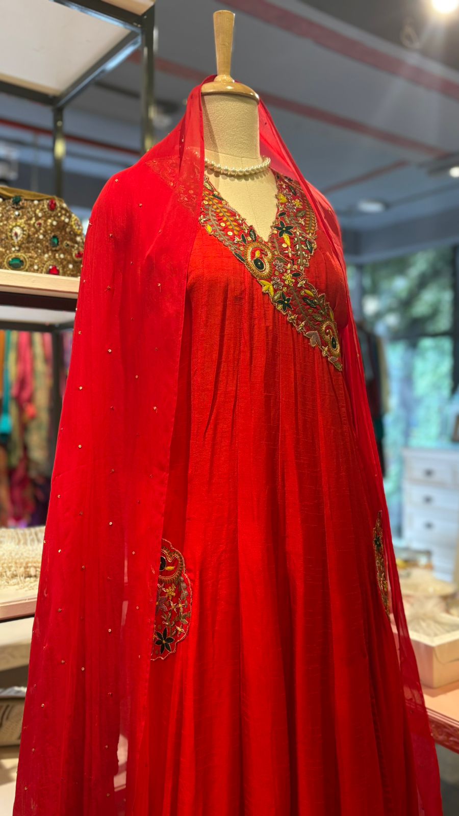ROYAL SCARLET RED SUIT SET