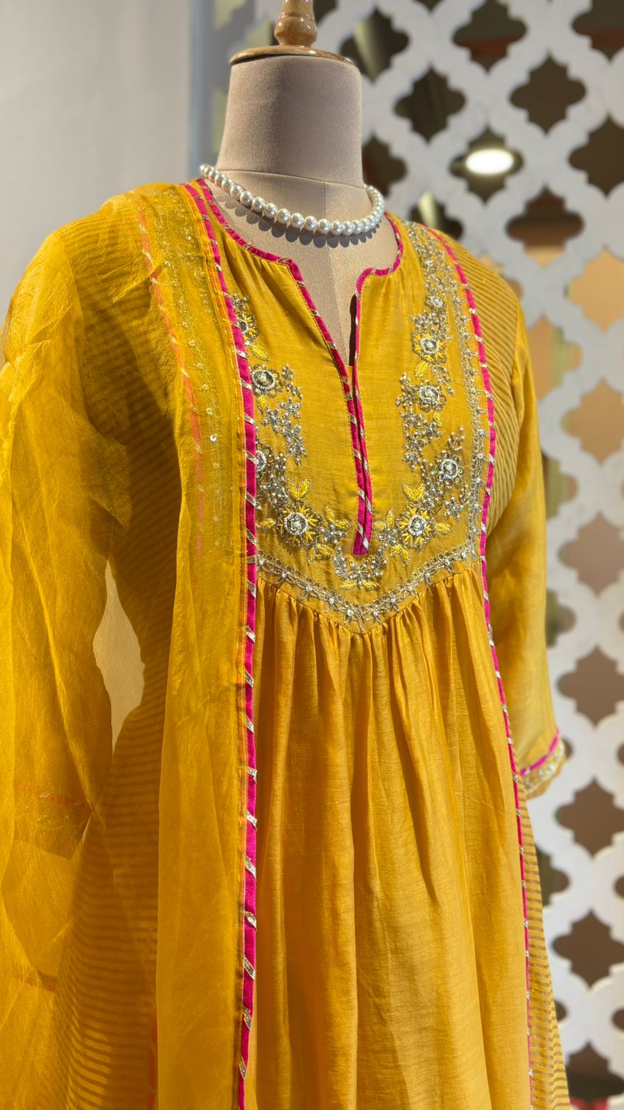 MUSTARD YELLOW ANARKALI