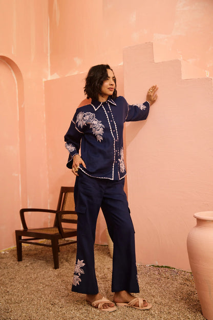 Janice Coord Set (Navy Blue)