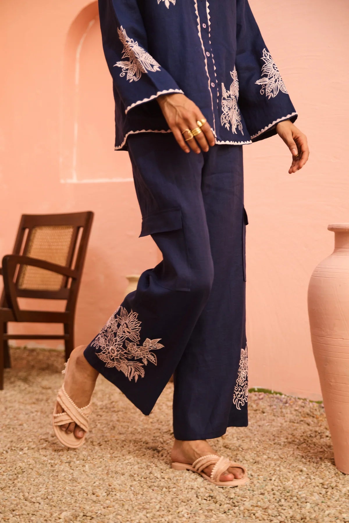 Janice Coord Set (Navy Blue)