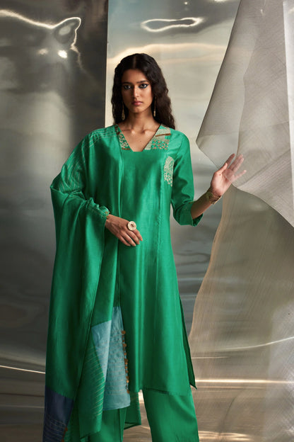 Lush Green Straight Kurta Set