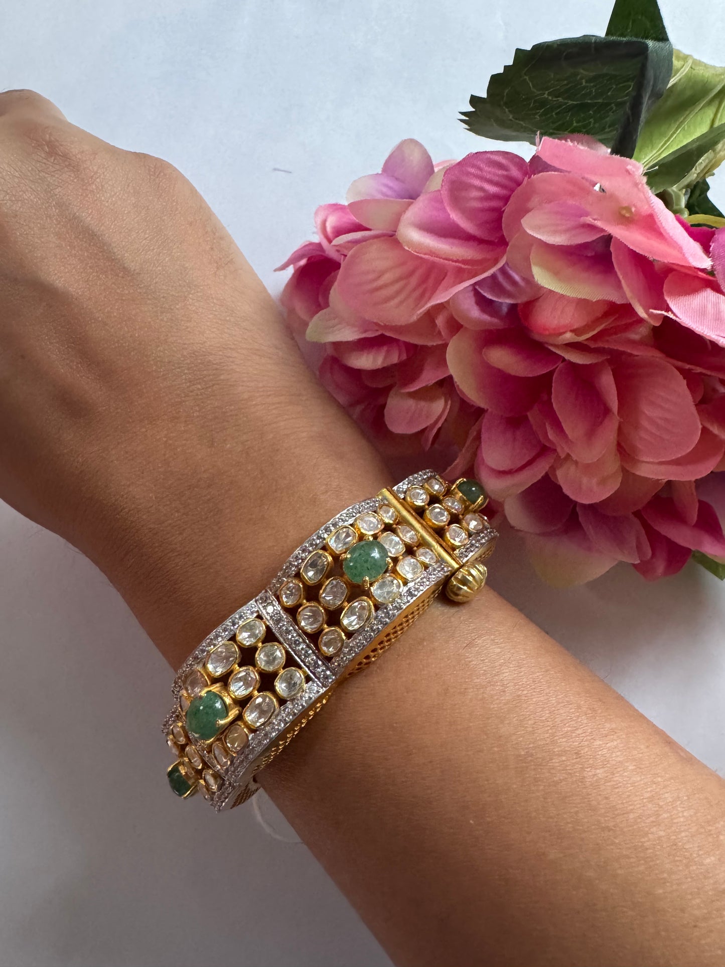 Polki Tejasvi Kada 925 silver ( single )