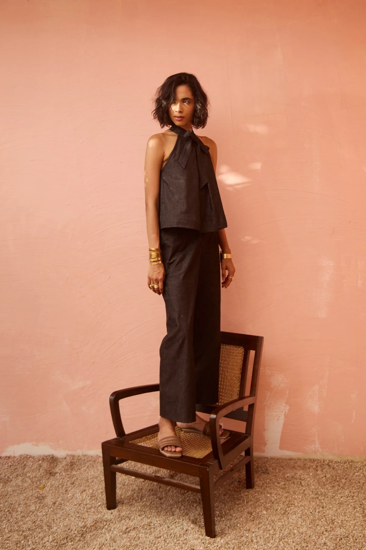 Nomad Denim Coord Set (Black)