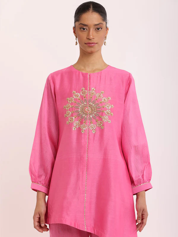 R PINK KURTA & R PINK PANTS