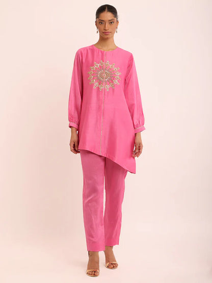 R PINK KURTA & R PINK PANTS