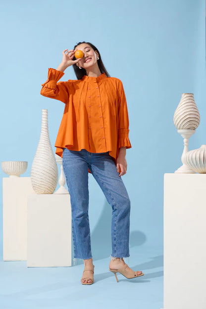 Cove Shirt-Mandarin Orange