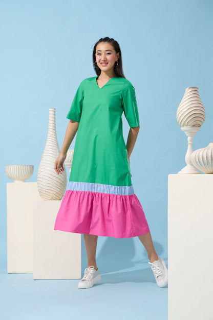 Nicole Dress-ISLAND GREEN