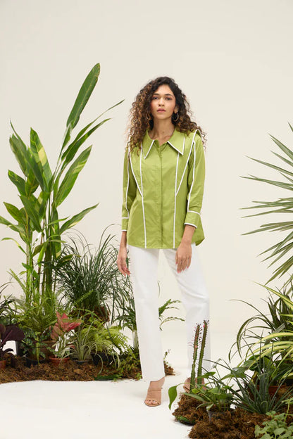 Nikolai Shirt-Matcha Green