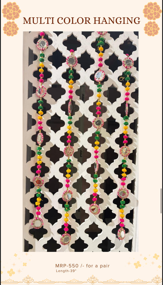 Multi Colour Festive Wall Hangings (Pair)