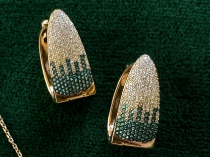 Shades of Forest Triangle Hoops