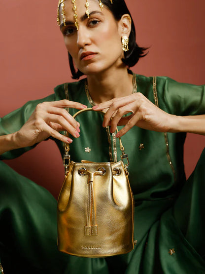 Bombay Bucket (Goddess Gold Leather)