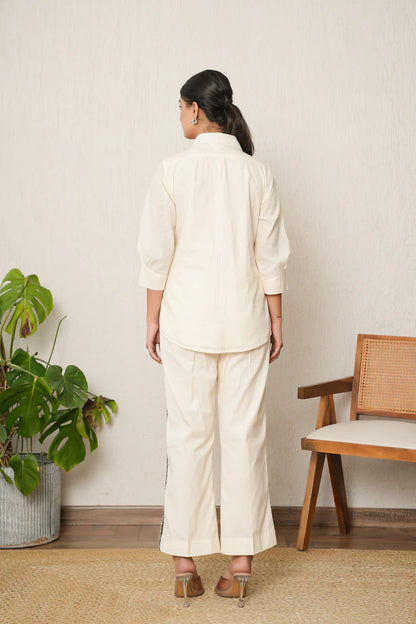 Embroidered Ivory Co-Ord Set