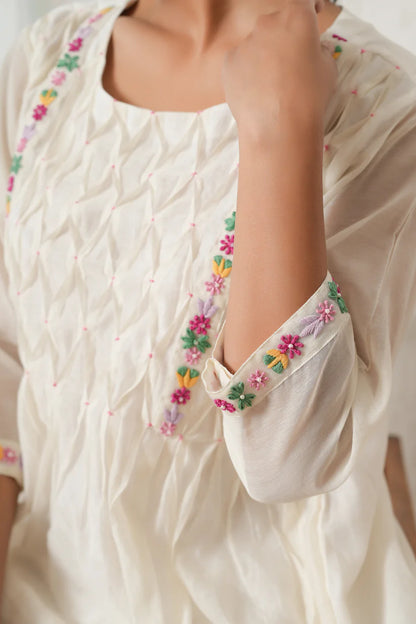 Smocked Ivory Co-Ord Set