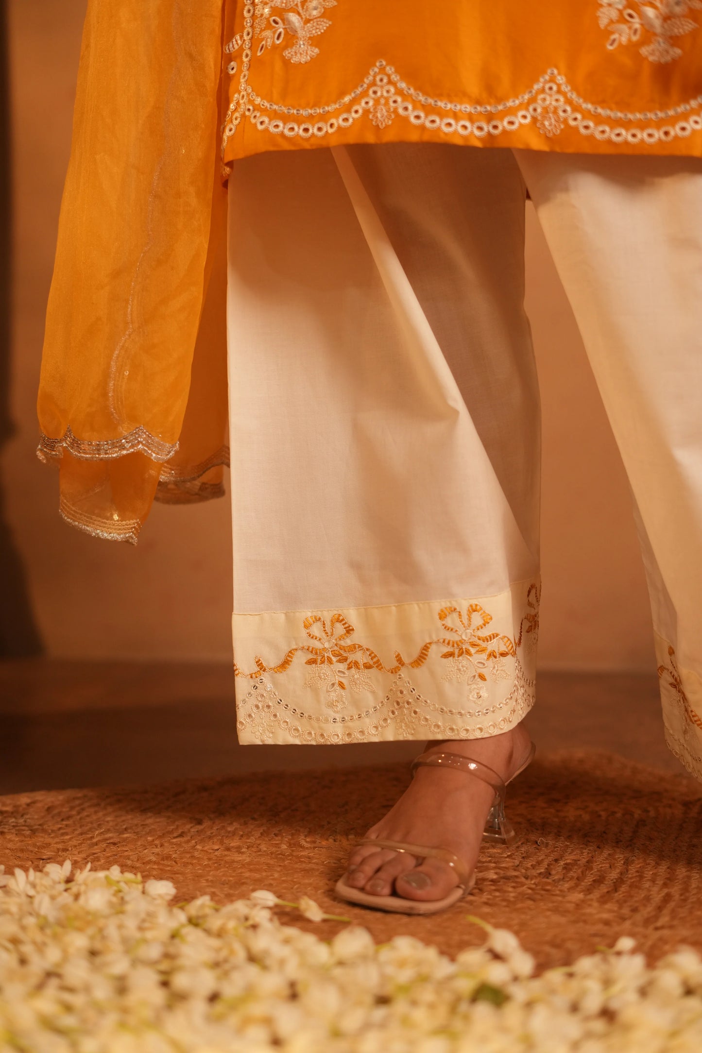 Yellow Lawn Embroidered Kurta Set with Dupatta