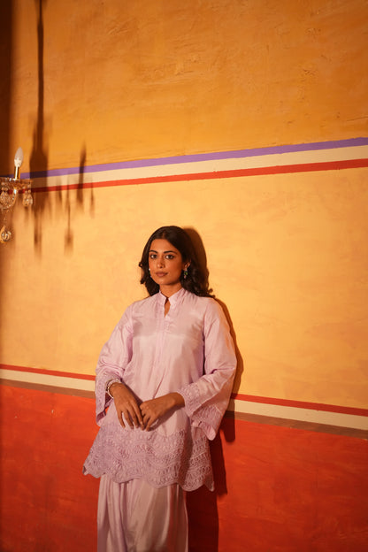 Lilac Dola Silk Farsi Salwar Set