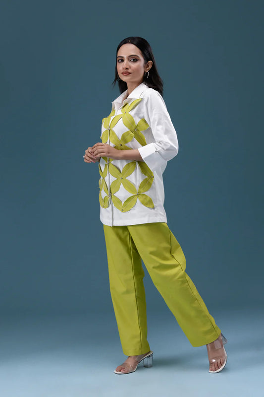 Lime Petal Statement Co-ord Set