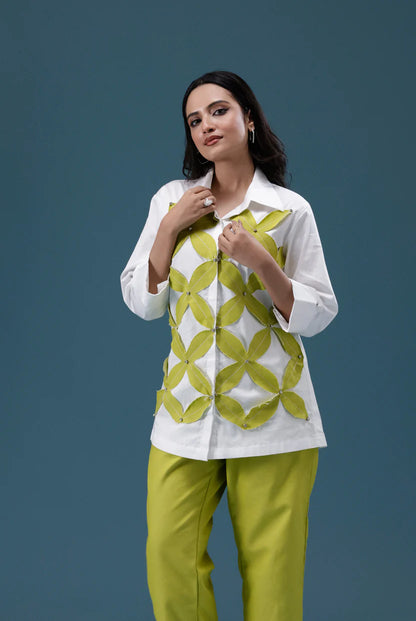 Lime Petal Statement Co-ord Set