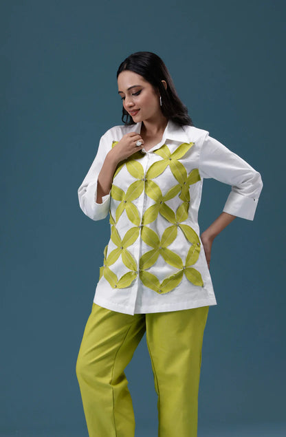 Lime Petal Statement Co-ord Set