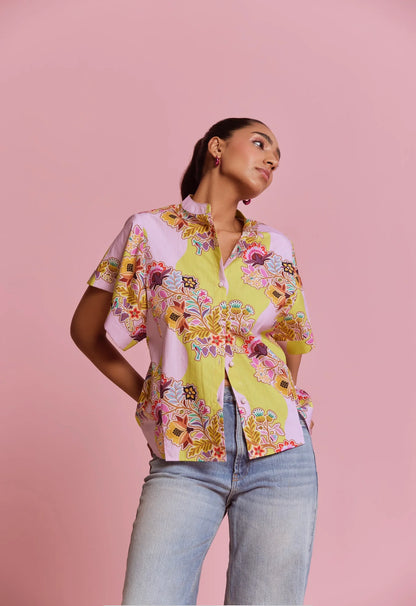 Margot Shirt - Floral Vine