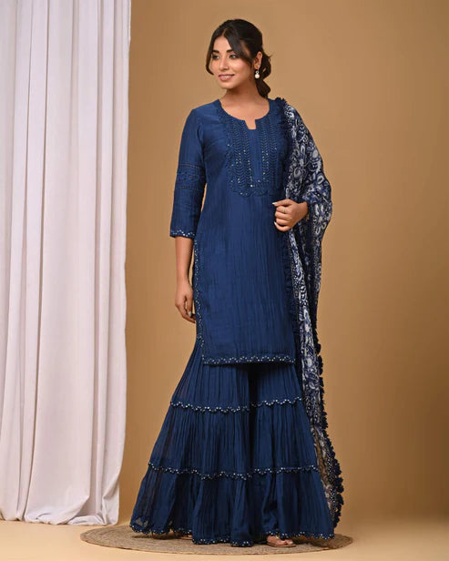 Navy Blue Garara Set