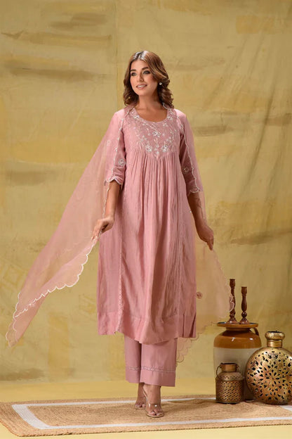 Dusty Peach Cut daana Suit set