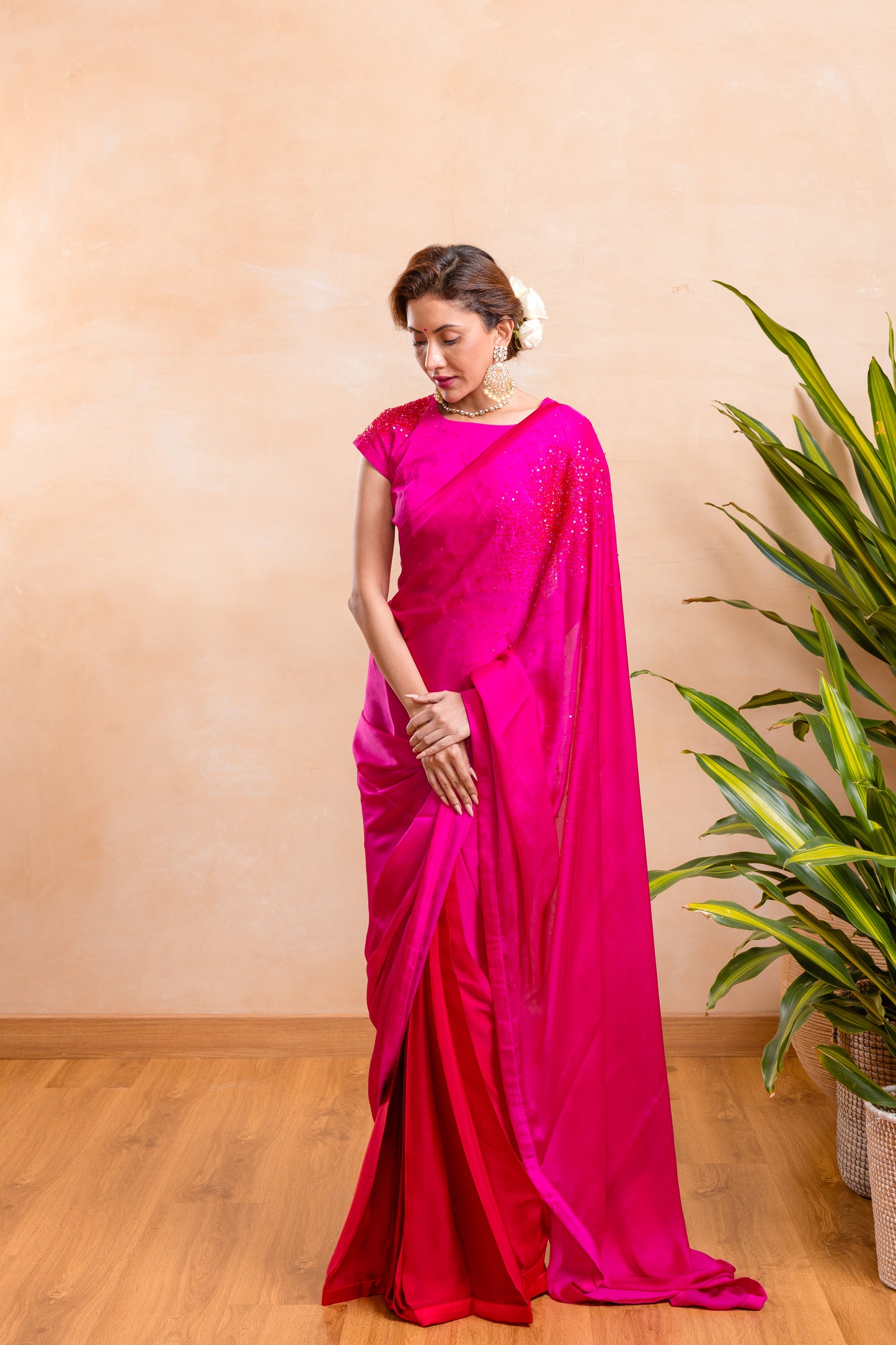 SATIN GEORGETTE SAREE