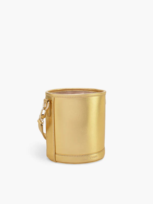 Barrel Potli (Goddess Gold Leather)