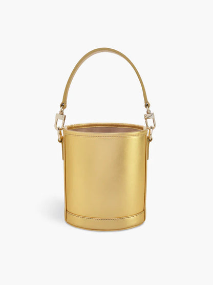 Barrel Potli (Goddess Gold Leather)