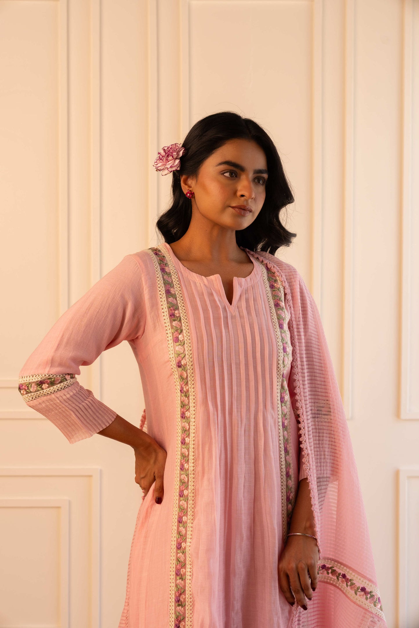 Mithila Suit Set – Powder Pink