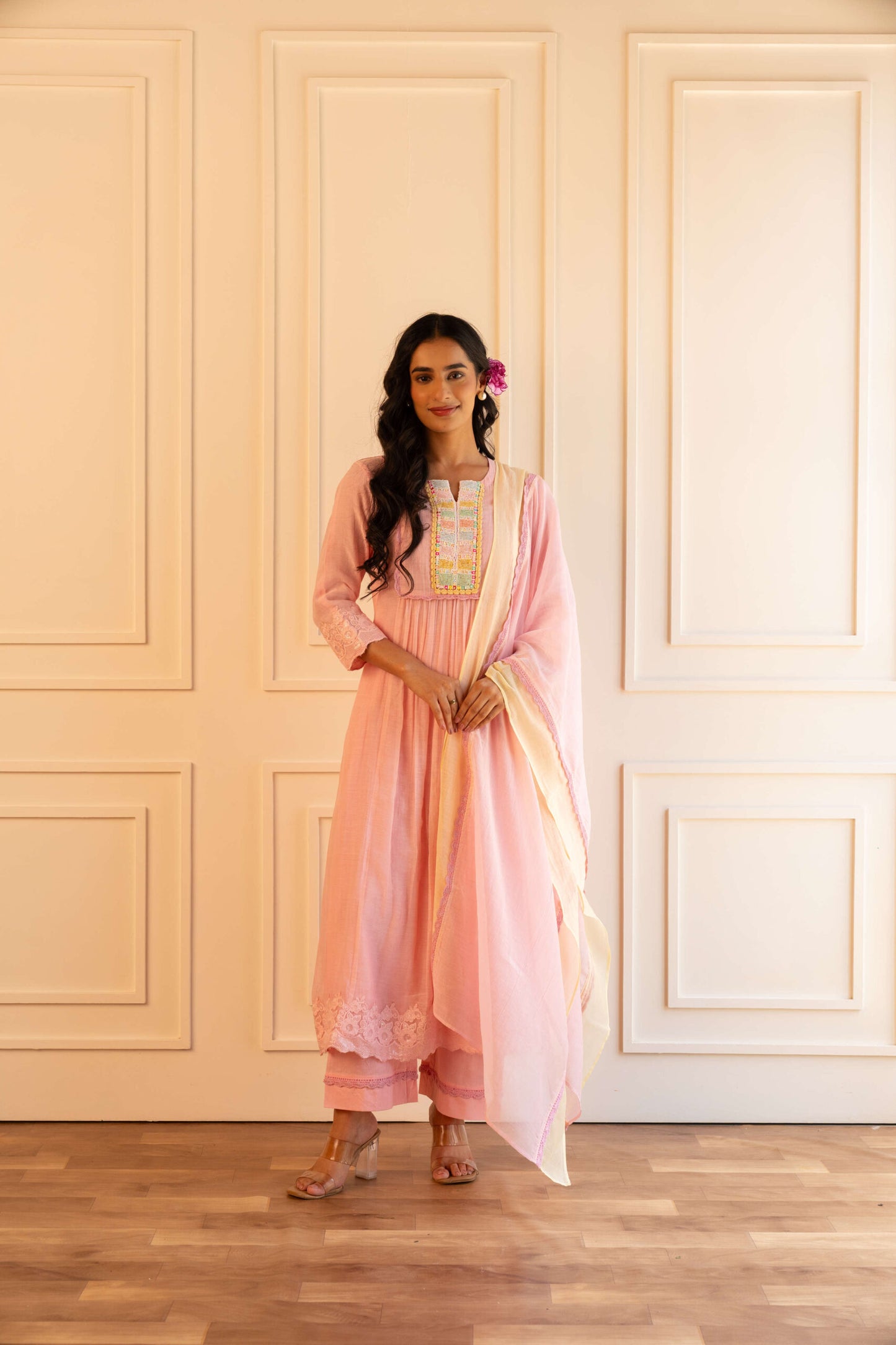 Heena Suit Set – Powder Pink