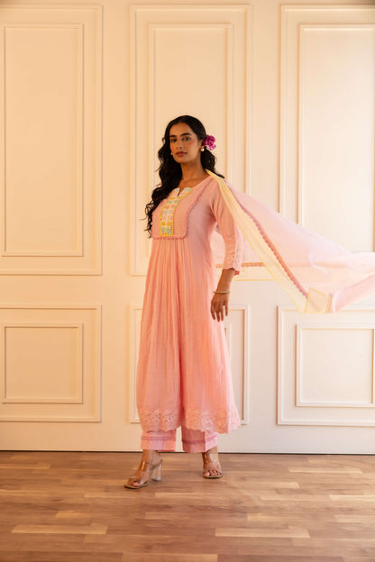 Heena Suit Set – Powder Pink