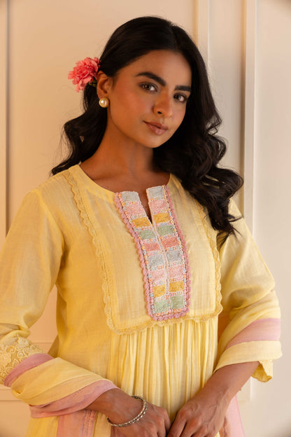 Heena Suit Set – Lemon Yellow