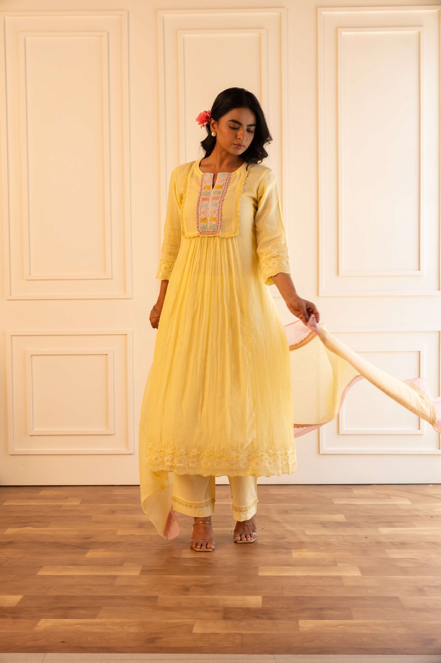 Heena Suit Set – Lemon Yellow