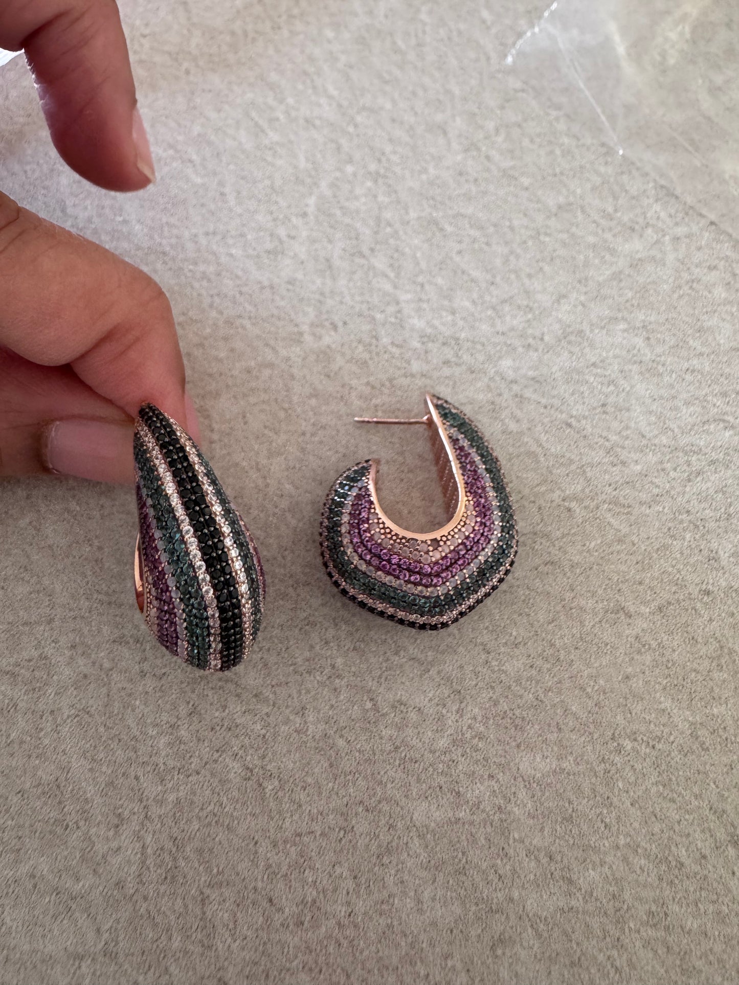 Whispers of Colour - ZigZag Earrings