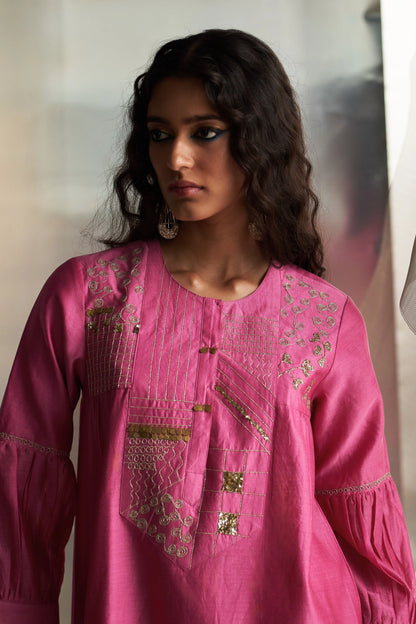 Misr Embroidered Kurta With Heavy Booti Set