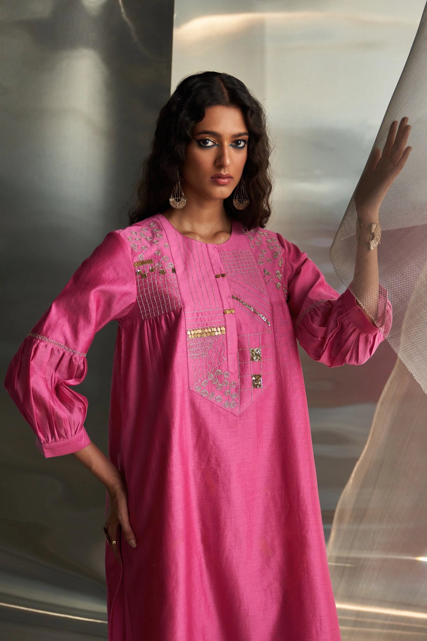 Misr Embroidered Kurta With Heavy Booti Set