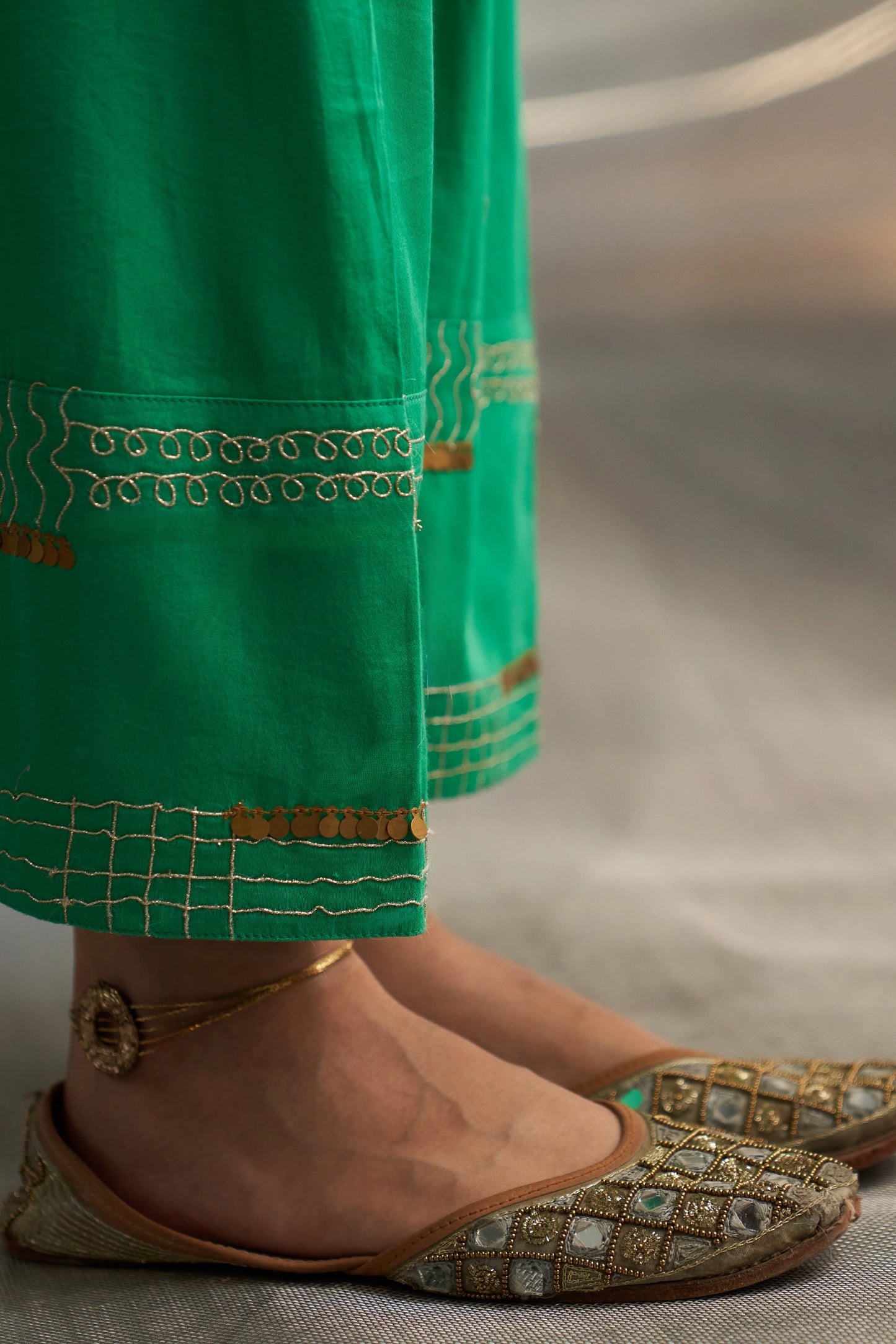 Lush Green Embroidered Kurta Set