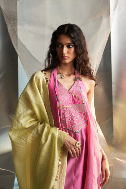 Bloom Pink Sleeveless Sharara (2 Dupatta Options)