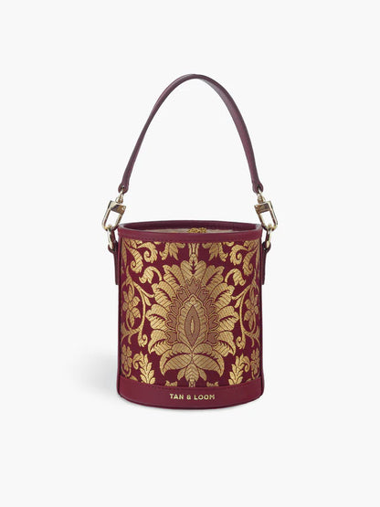 Barrel Potli (Divine Maroon Brocade)