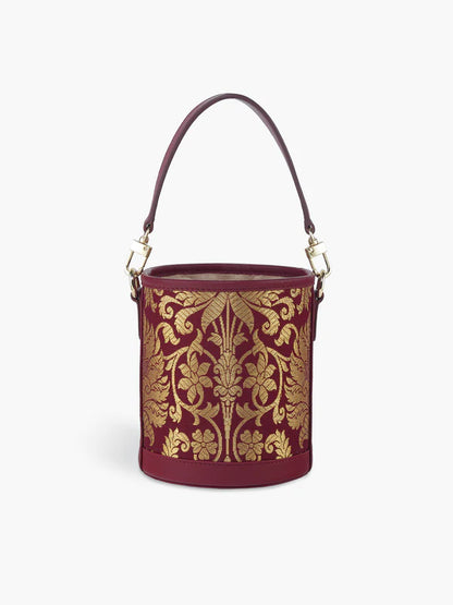 Barrel Potli (Divine Maroon Brocade)