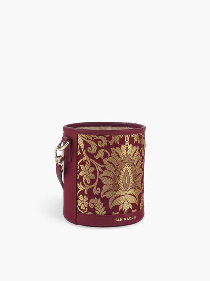 Barrel Potli (Divine Maroon Brocade)