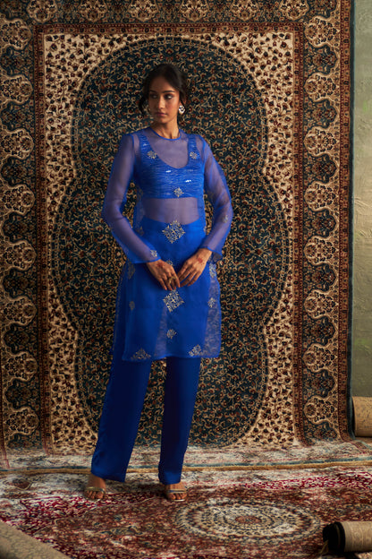 Neel Embroidered Straight Co-Ord Set